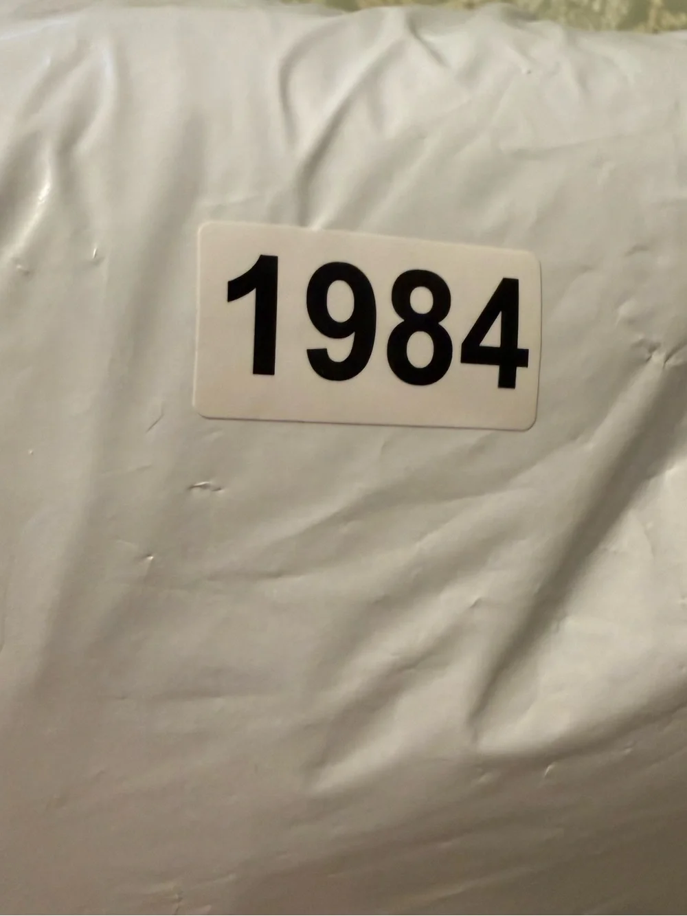 Pottery Barn Duvet Cover Linen Cotton Blend Shelby Geo White Blue Full/Queen